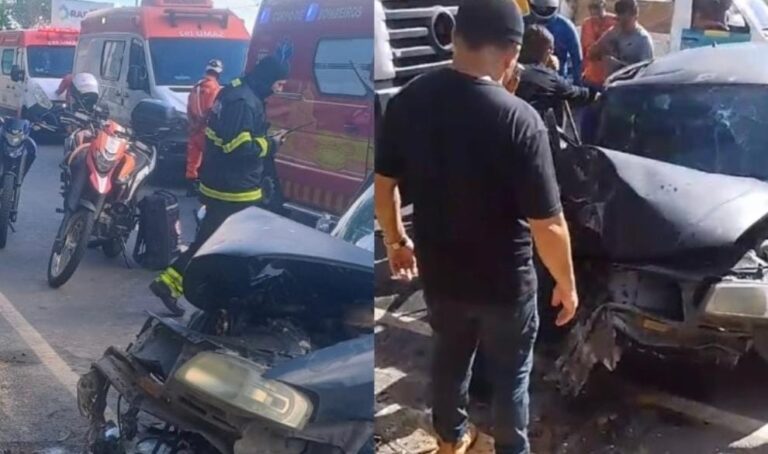 VÍDEO: Mulher morre após carro colidir com poste de energia, em Manaus