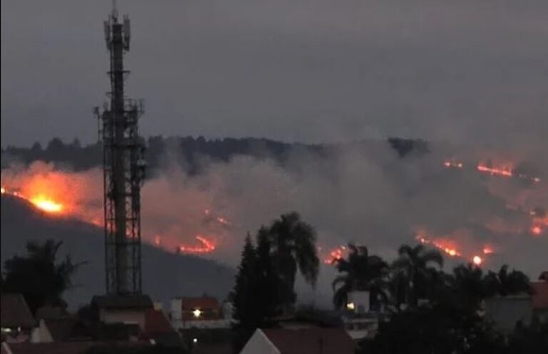 VÍDEO: Incêndio de grandes proporções atinge Morro Santana em Porto Alegre