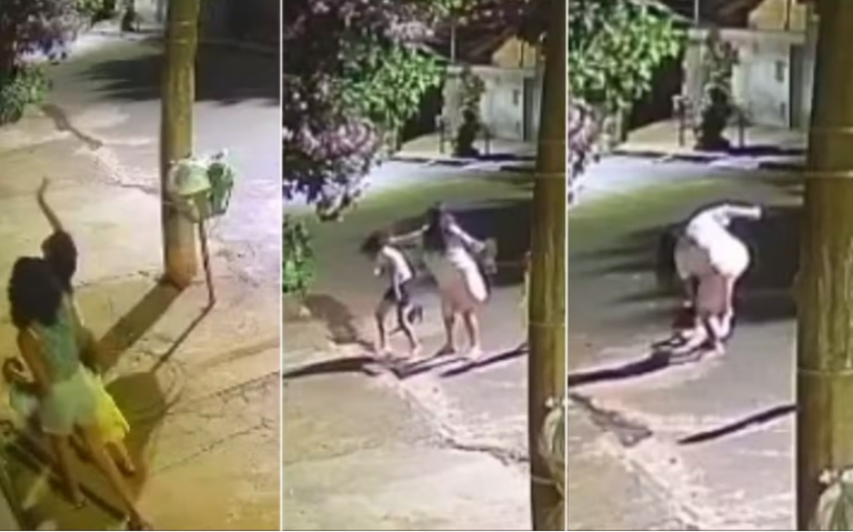 Mãe bate a cabeça da filha no chão após criança tocar campainha e correr, em GO