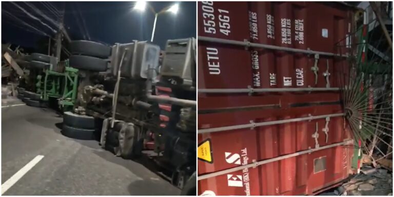 VÍDEOS: Carreta desgovernada bate em muro e atinge casa e carros em Manaus