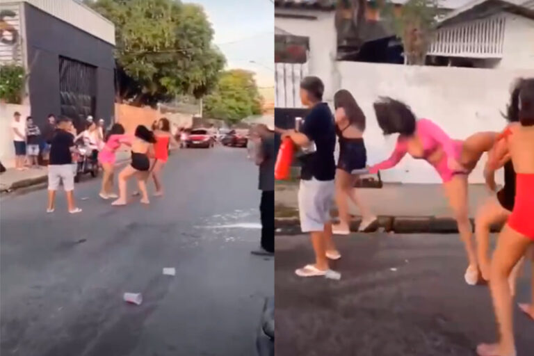 VÍDEO: mulheres saem na porrada no bairro Alvorada, na zona Centro-Oeste de Manaus