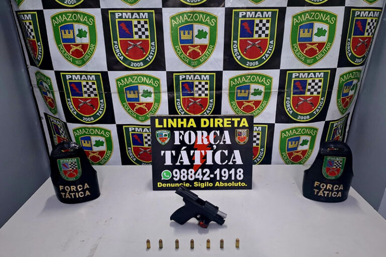 Foragido da Justiça é preso com arma de fogo na zona Norte de Manaus