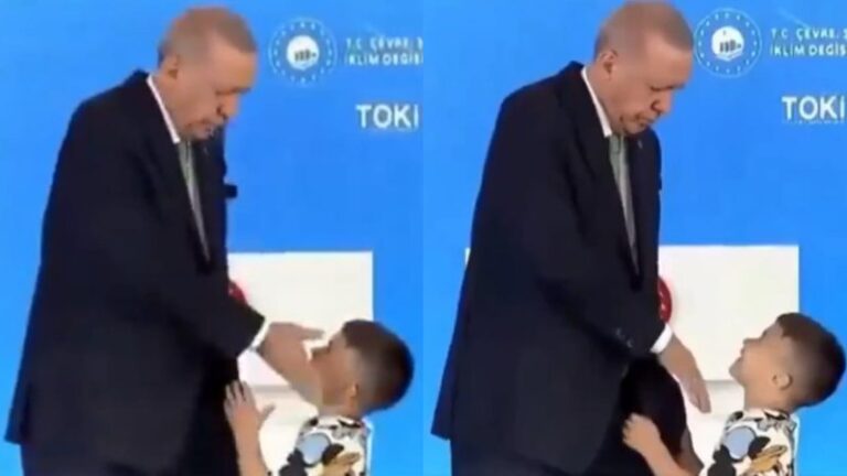 VÍDEO: Presidente turco dá tapa no rosto de criança que não beijou sua mão