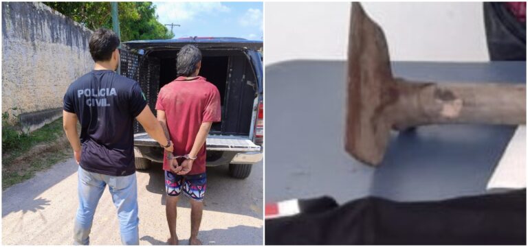 Após crise de ciúmes, homem mata esposa com golpe de enxada na frente do filho, no Amazonas