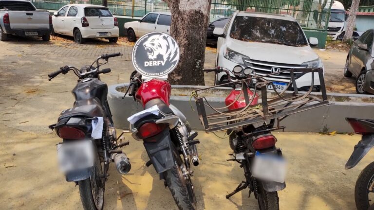 Polícia apreende três motocicletas adulteradas em oficinas de Manaus