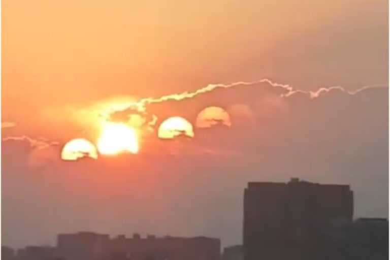 VÍDEO: "Sete sóis" são filmados no céu de cidade na China