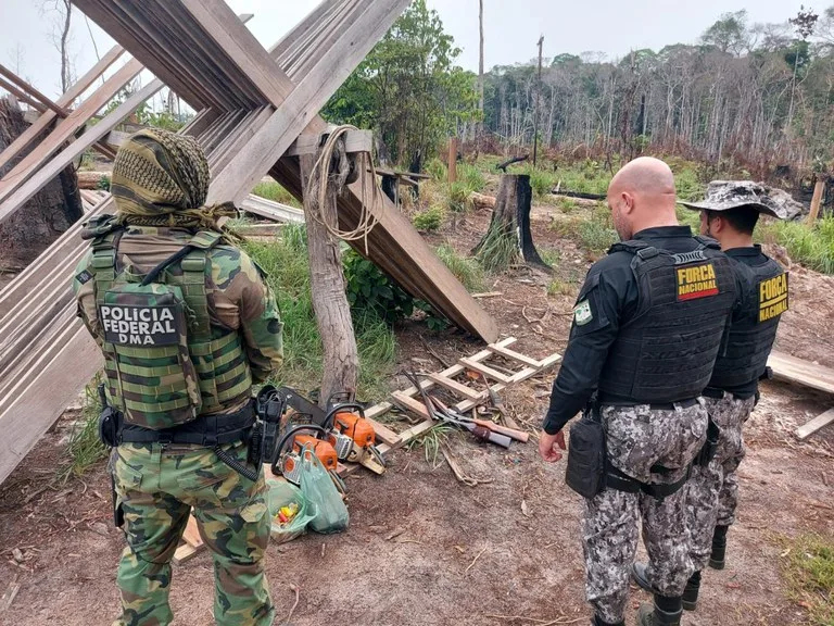 Polícia Federal desarticula esquema de desmatamento e apreende arsenal no sul do Amazonas