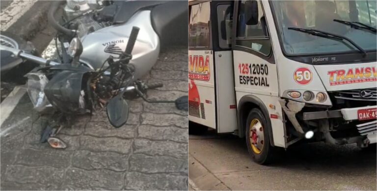 VÍDEOS: Motociclista fica ferido em grave acidente na Av. Djalma Batista