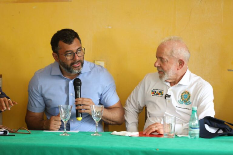 No interior do Amazonas, Wilson Lima reforça pedidos de apoio no enfrentamento à estiagem ao presidente Lula