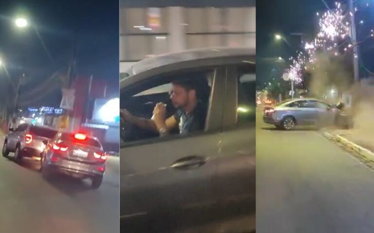 VÍDEO: Motorista causa acidente entre carro e moto e atinge poste de energia elétrica em Flores