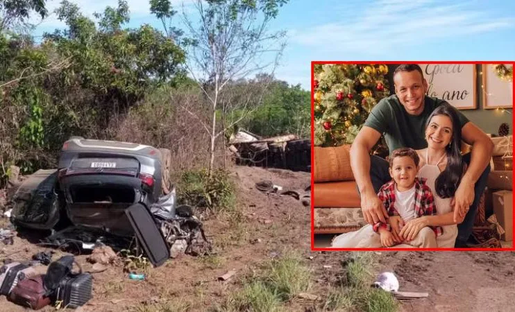 Casal e filho morrem em MT após pneu de caminhão estourar e veículo atingir carro da família