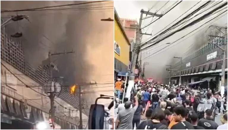 URGENTE: incêndio atinge shopping no Brás, no Centro de SP; veja vídeo