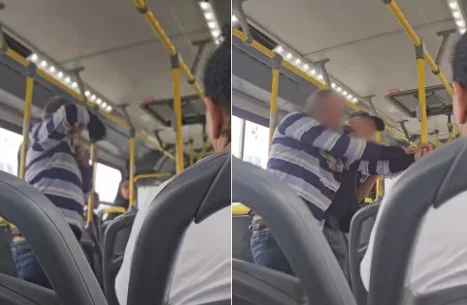 VÍDEO: Em SP, idoso revida com ‘mata-leão’ após ser agredido por homem em ônibus