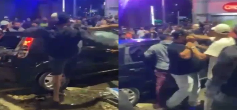 VÍDEO: Confusão durante comemoração em Almirante Tamandaré termina com carro depredado