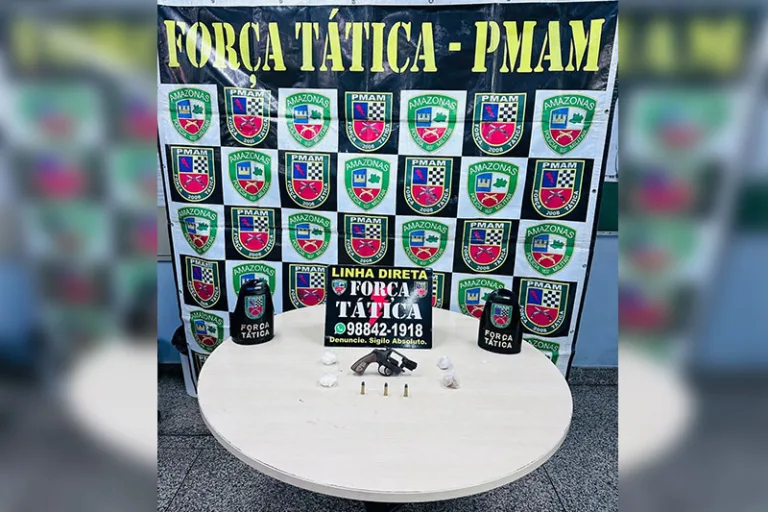 Em Manaus, três suspeitos são presos com drogas e armas de fogo