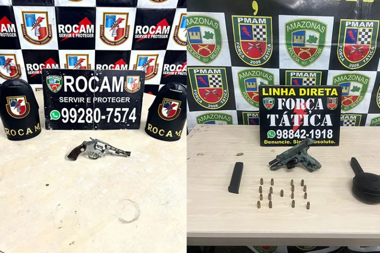 Ações policiais na capital amazonense apreende duas armas de fogo