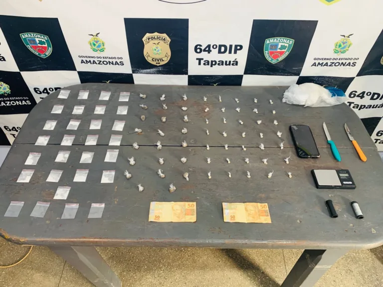 Homem é preso com drogas avaliadas em mais de R$ 3 mil no interior do Amazonas