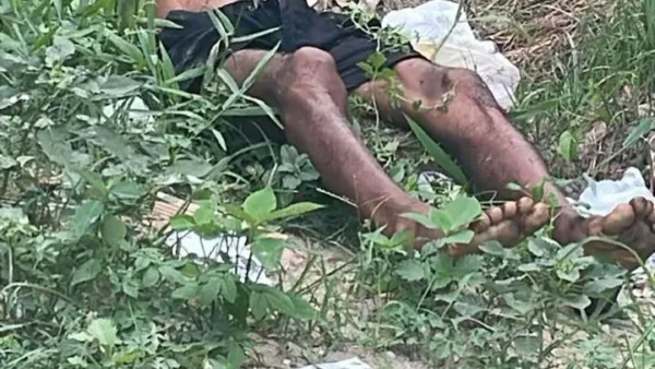 IMAGEM FORTE: corpo de homem é encontrado em terreno baldio com sinais de tortura no Monte das Oliveiras