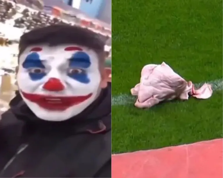 Torcedor que arremessou cabeça de porco no gramado se defende: “Fiz uma provocação sadia”