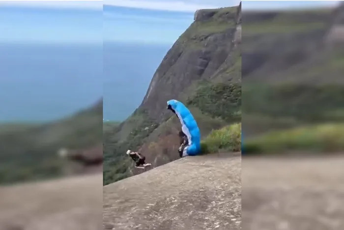 VÍDEO: Homem morre após cair ao tentar saltar da Pedra Bonita (RJ) VÍDEO: Homem morre após cair ao tentar saltar da Pedra Bonita (RJ)