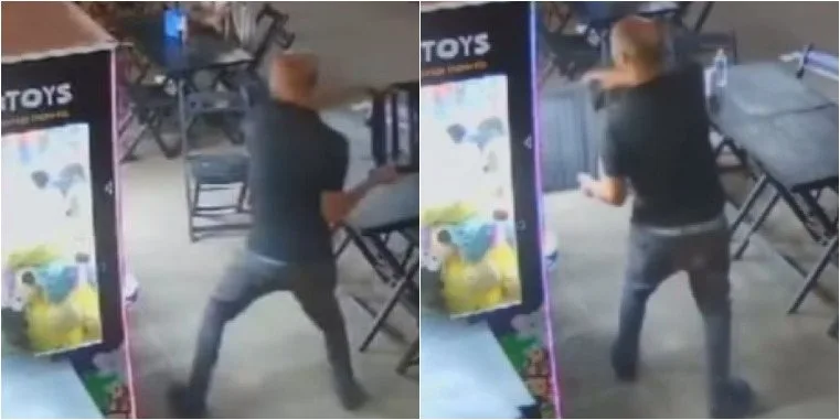 VÍDEO: Homem tem ataque de fúria e quebra máquina após não conseguir pegar ursinho de pelúcia
