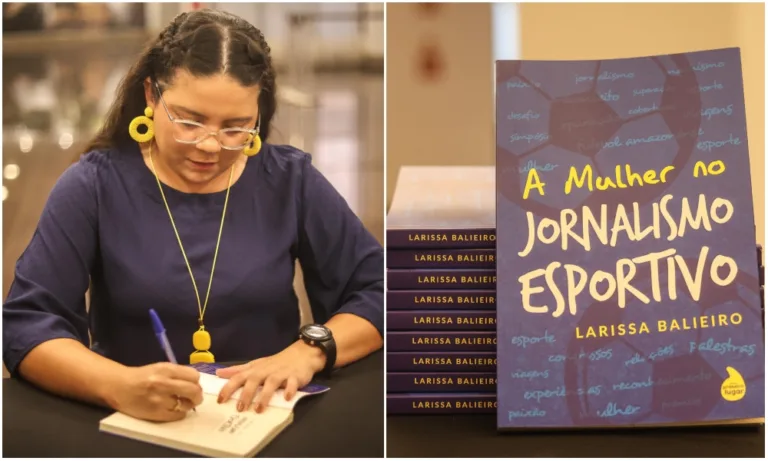 Jornalista Larissa Balieiro lança seu livro "A Mulher no Jornalismo Esportivo" em Manaus