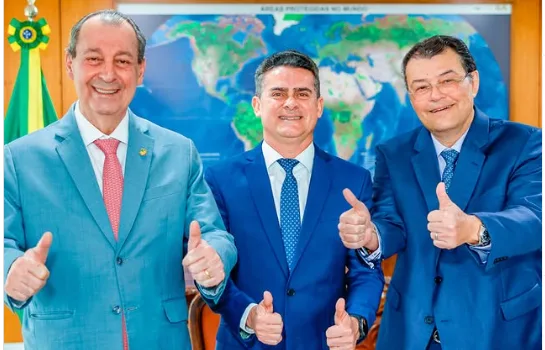 Omar Aziz, David Almeida e Eduardo Braga