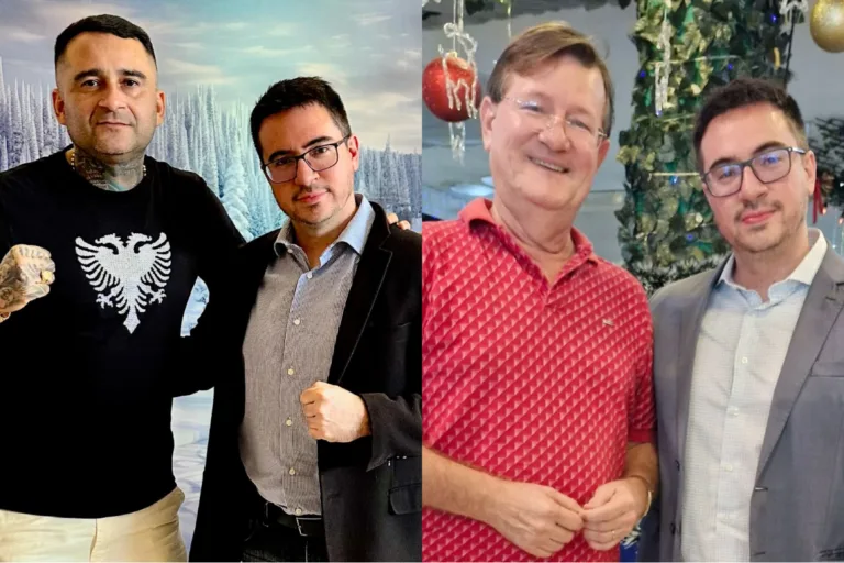 Rodrigo Guedes com José Ricardo e Salazar