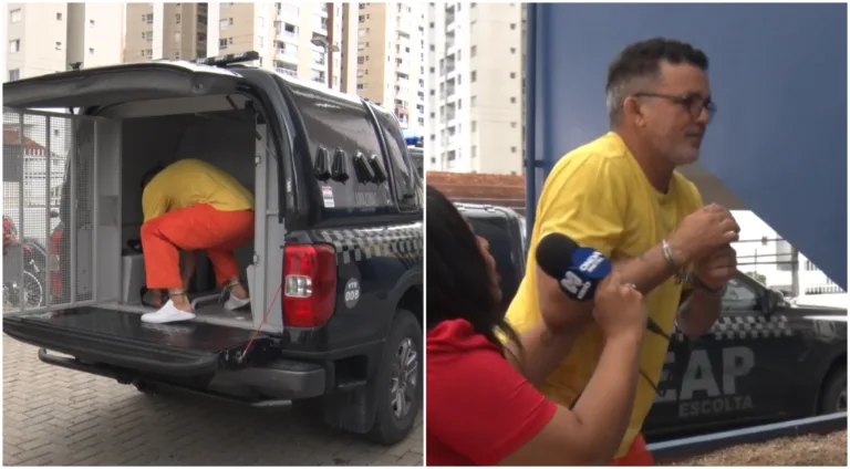 Vídeo: Suspeito de estuprar alunos, professor de jiu-jítsu presta depoimento à Depca