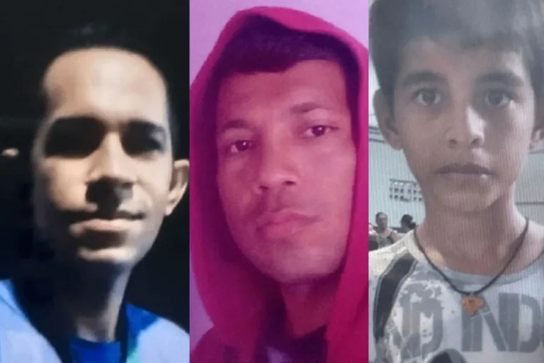 Danie, Erlison e Breno estão desaparecidos (Fotos: Divulgação/PC-AM)