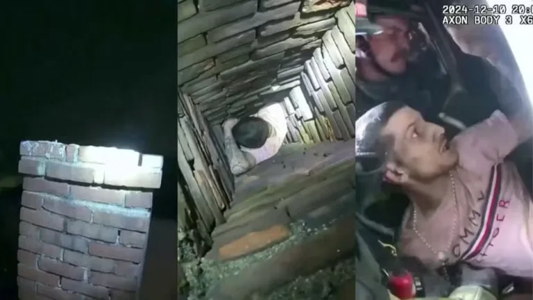 VÍDEO: "Papai Noel às Avessas"? Suspeito tenta fugir da polícia e fica preso em chaminé nos EUA