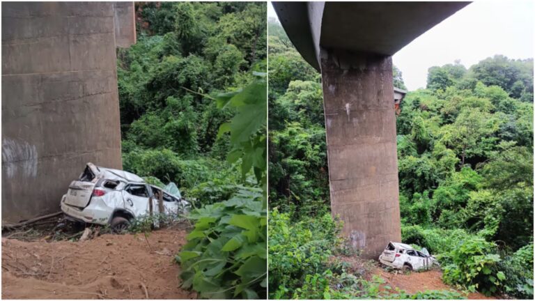 Casal sobrevive após carro despencar de 40 metros em MG