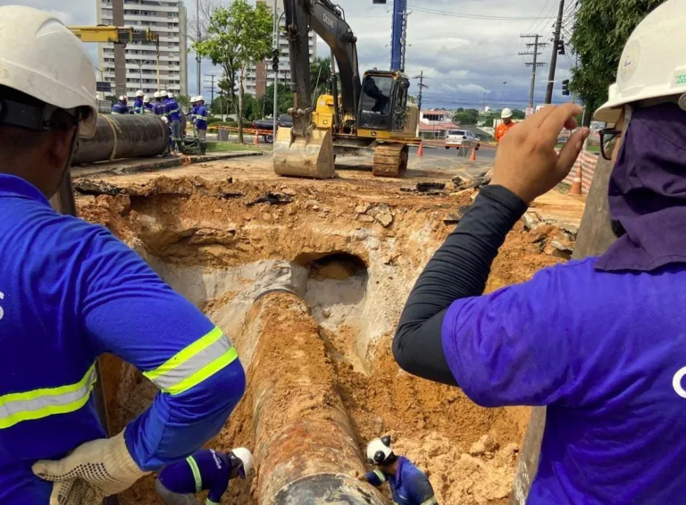 Tubulação que precisou de Manutenção em 2024. (FOTO: Reprodução)
