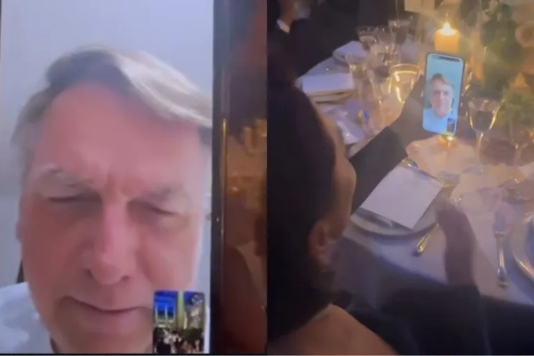 Bolsonaro assiste jantar de gala às vésperas da posse de Trump por videochamada