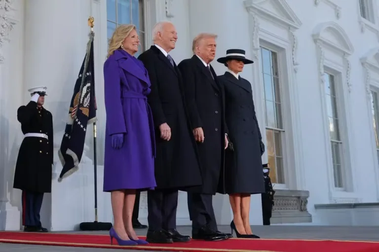 Biden recebe Donald Trump na Casa Branca antes da cerimônia de posse