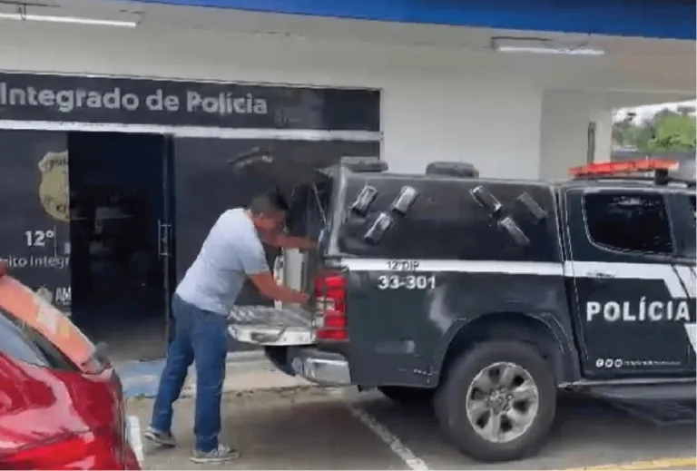 Prisão de Lucas por tráfico de drogas (Foto: Divulgação/PC-AM)