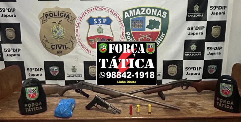 Polícia desarticula oficina que fabricava armas artesanais no Amazonas