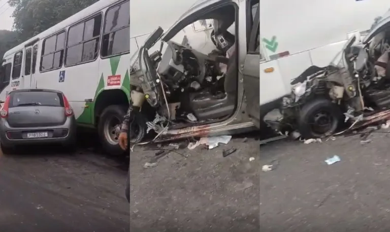 VÍDEO: Carro e ônibus se envolvem em acidente na Avenida do Turismo