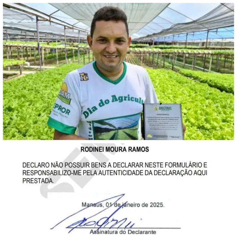 Nada a declarar: Maior produtor de alface do estado, vereador Rodinei Ramos, declara não ter bens à CMM