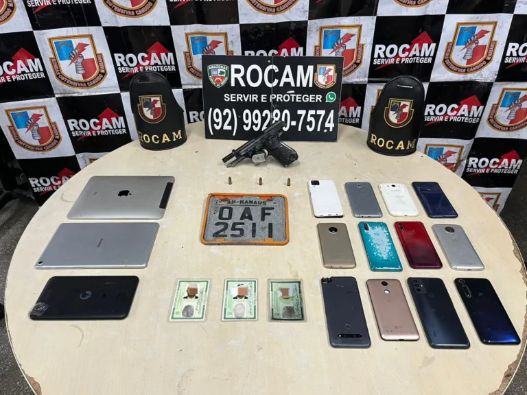 Homem é preso com 12 aparelhos celulares e três tablets furtados em Manaus