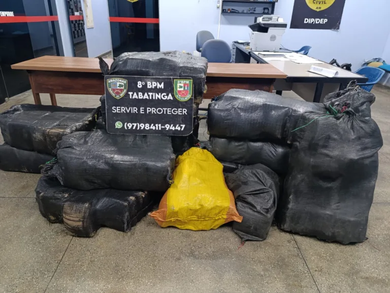 Apreensão de maconha em Tabatinga (Foto: Divulgação/PMAM)