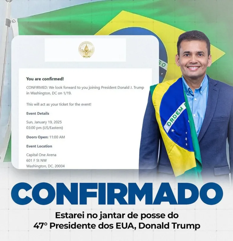 O vereador de Manaus recém empossado, Coronel Rosses (PL), foi convidado para participar de um jantar comemorativo da posse do presidente norte-americano Donald Trump, no próximo dia 19 de janeiro.