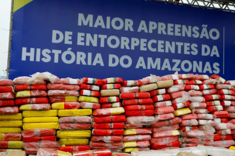 Maior apreensão de drogas no Amazonas (Foto: Divulgação/SSP-AM)