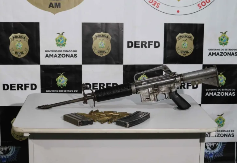 Em 2024, mais de 1,5 mil armas foram apreendidas pela polícia no Amazonas, diz SSP