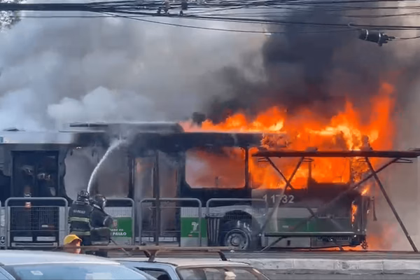 Imagem: Globoplay - Queda de avião de pequno porte em cima de ônibus em SP