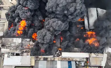 VÍDEO: Incêndio atinge fábrica que confecciona fantasias para o carnaval do Rio de Janeiro