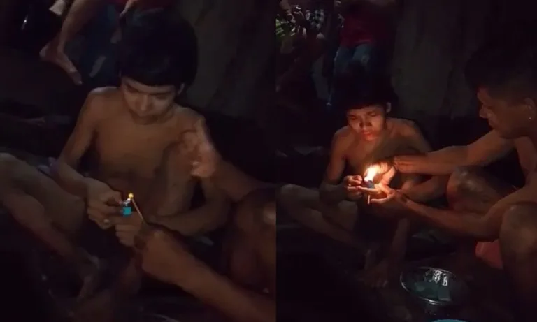 Indígena interage com ribeirinho