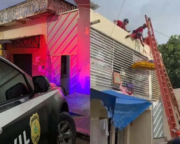 Idoso estava sendo resgatado no momento da queda