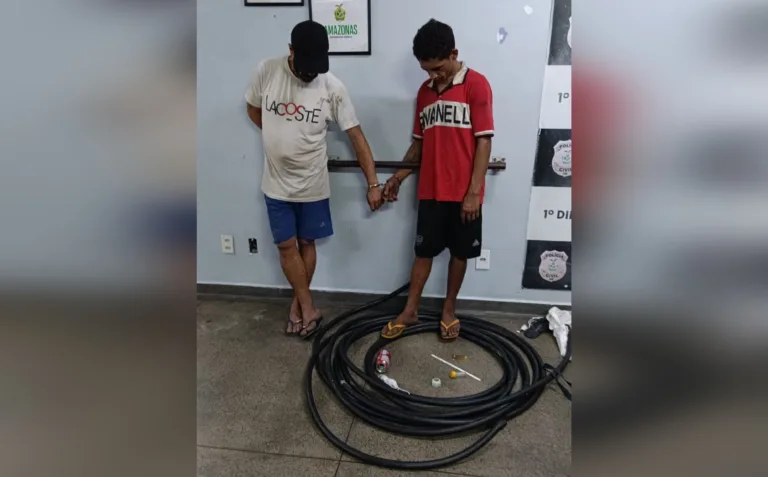 Dupla é presa após furtarem fios de cobre no Educandos, em Manaus
