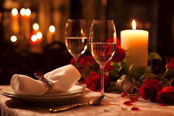 Surpreenda seu amor com uma decoração de mesa romântica